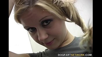 Blonde slut Aralyn Barra loves gloryhole fucking