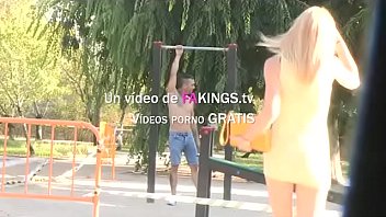 Monica picks up a dude and sucks his dick in a public park