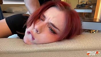 Redhead Hard Fucking and Deep Blowjob – Cum in Mouth