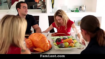 Stepsister Fucks Stepbrother During Thanksgiving Dinner