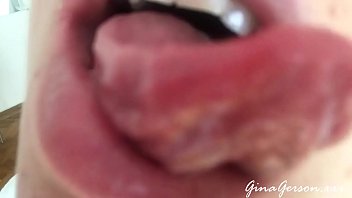 Tongue saliva throat fetish