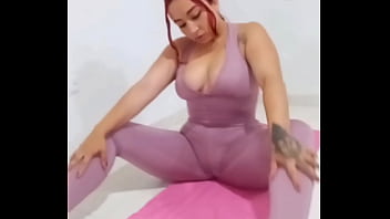 A perverted yoga teacher fucks a red-haired big ass hard.