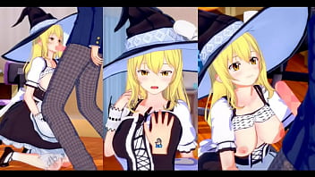 [Eroge Koikatsu! ] Touhou Marisa Kirisame rubs her boobs H! 3DCG Big Breasts Anime Video (Touhou Project) [Hentai Game]