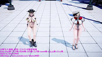 Kancolle MMD bismarck glaf Eleven rave girl