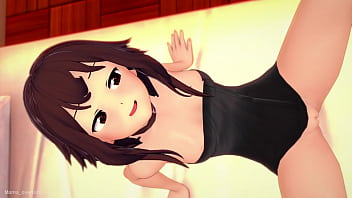 Megumin (konosuba) visits the infirmary, she is hot and wants to take off her towel to fuck (Adult version) (hentai) (uncensored)